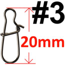 20 or 50 or 100 pcs Stainless Steel Fishing Snap Hooked Snap Pin Fastlock Clip Accessories Tackle for Barrel Swivel Lure hook