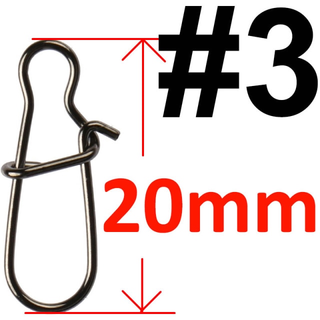20 or 50 or 100 pcs Stainless Steel Fishing Snap Hooked Snap Pin Fastlock Clip Accessories Tackle for Barrel Swivel Lure hook