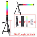 RGB Light Stick Wand With Tripod Stand Party Colorful LED Lamp Fill Light Handheld Flash Speedlight Photography Lighting Video