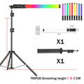 RGB Light Stick Wand With Tripod Stand Party Colorful LED Lamp Fill Light Handheld Flash Speedlight Photography Lighting Video
