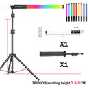 RGB Light Stick Wand With Tripod Stand Party Colorful LED Lamp Fill Light Handheld Flash Speedlight Photography Lighting Video
