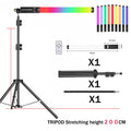 RGB Light Stick Wand With Tripod Stand Party Colorful LED Lamp Fill Light Handheld Flash Speedlight Photography Lighting Video