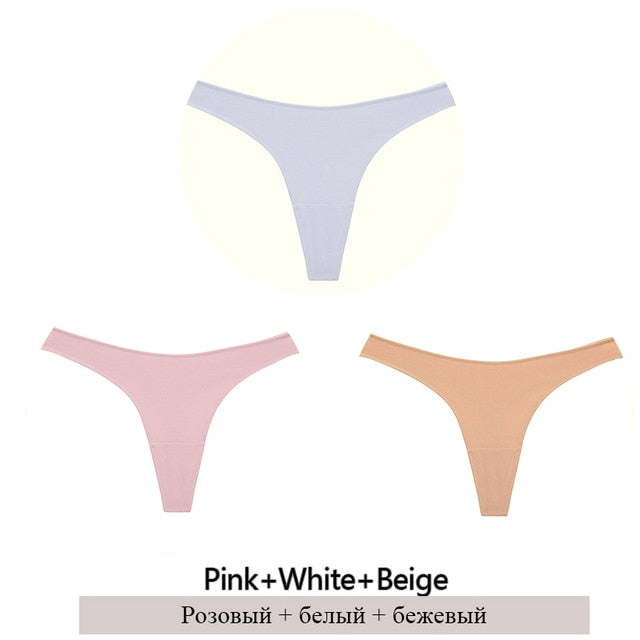 3Pcs Cotton Panties Women Low-Rise Underwear M-2XL Ladies Comfortable Briefs Plus Size Underpants Soft Female Lingerie 7 Colors