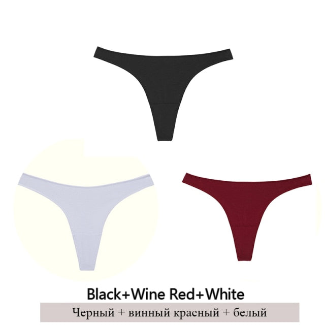 3Pcs Cotton Panties Women Low-Rise Underwear M-2XL Ladies Comfortable Briefs Plus Size Underpants Soft Female Lingerie 7 Colors