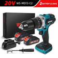 WOSAI 20V Brushless Electric Drill 20 Torque 115NM Cordless Screwdriver Li-ion Battery Electric Power Screwdriver Drill