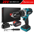 WOSAI 20V Brushless Electric Drill 20 Torque 115NM Cordless Screwdriver Li-ion Battery Electric Power Screwdriver Drill