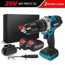 WOSAI 20V Brushless Electric Drill 20 Torque 115NM Cordless Screwdriver Li-ion Battery Electric Power Screwdriver Drill