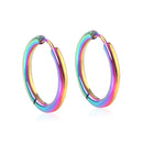 LUXUSTEEL Trendy Small Hoop Earrings Women Girl Coloful Round Circle Earring 2021 Anti-allergy Brinco Accessories Party Daily