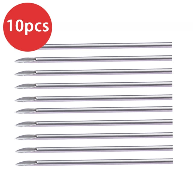5-25pcs Disposable Sterile Body Piercing Needles Medical Tattoo Needle for Navel Nipple Lip Navel Ring Kit Surgical Steel Tool