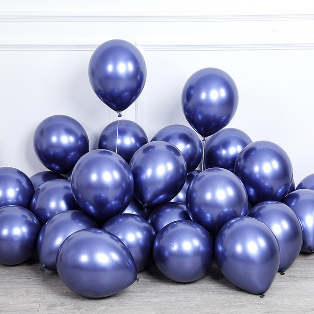 20pcs 12inch New Glossy Baby Pink Metal Pearl Latex Balloon Rose Gold Thick Chrome Metallic Globos Wedding Birthday Party Decor