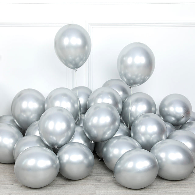 20pcs 12inch New Glossy Baby Pink Metal Pearl Latex Balloon Rose Gold Thick Chrome Metallic Globos Wedding Birthday Party Decor
