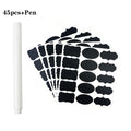 36-54pcs/Set Erasable Blackboard Sticker Craft Kitchen Jars Organizer Labels Chalkboard Chalk Board Sticker Black Board 5x3.5cm