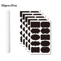 36-54pcs/Set Erasable Blackboard Sticker Craft Kitchen Jars Organizer Labels Chalkboard Chalk Board Sticker Black Board 5x3.5cm
