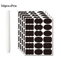 36-54pcs/Set Erasable Blackboard Sticker Craft Kitchen Jars Organizer Labels Chalkboard Chalk Board Sticker Black Board 5x3.5cm