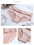 3Pcs/set Women's Sexy lingerie Lace Underwear Seamless sensual Panties Briefs Female Ice Silk intimates Underpants Cotton briefs