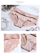 3Pcs/set Women's Sexy lingerie Lace Underwear Seamless sensual Panties Briefs Female Ice Silk intimates Underpants Cotton briefs