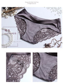 3Pcs/set Women's Sexy lingerie Lace Underwear Seamless sensual Panties Briefs Female Ice Silk intimates Underpants Cotton briefs