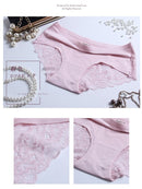 3Pcs/set Women's Sexy lingerie Lace Underwear Seamless sensual Panties Briefs Female Ice Silk intimates Underpants Cotton briefs