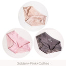 3Pcs/set Women's Sexy lingerie Lace Underwear Seamless sensual Panties Briefs Female Ice Silk intimates Underpants Cotton briefs