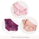 3Pcs/set Women's Sexy lingerie Lace Underwear Seamless sensual Panties Briefs Female Ice Silk intimates Underpants Cotton briefs