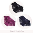3Pcs/set Women's Sexy lingerie Lace Underwear Seamless sensual Panties Briefs Female Ice Silk intimates Underpants Cotton briefs