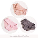 3Pcs/set Women's Sexy lingerie Lace Underwear Seamless sensual Panties Briefs Female Ice Silk intimates Underpants Cotton briefs