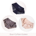 3Pcs/set Women's Sexy lingerie Lace Underwear Seamless sensual Panties Briefs Female Ice Silk intimates Underpants Cotton briefs