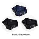 3Pcs/set Women's Sexy lingerie Lace Underwear Seamless sensual Panties Briefs Female Ice Silk intimates Underpants Cotton briefs