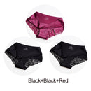3Pcs/set Women's Sexy lingerie Lace Underwear Seamless sensual Panties Briefs Female Ice Silk intimates Underpants Cotton briefs