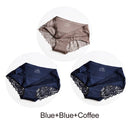 3Pcs/set Women's Sexy lingerie Lace Underwear Seamless sensual Panties Briefs Female Ice Silk intimates Underpants Cotton briefs