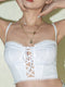 2021 Y2K Crop Tops Women Summer Corset Tank Top For GIrls Sexy E-girl Style Spaghetti Strap with Lace Clothes Basic Stretch Cami