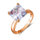 Fashion Crystal Engagement Ring for Women AAA White Cubic Zirconia Silver Color Double Ring 2021 Wedding Trend Femaliee Jewerly