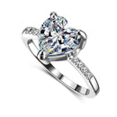 Fashion Crystal Engagement Ring for Women AAA White Cubic Zirconia Silver Color Double Ring 2021 Wedding Trend Femaliee Jewerly