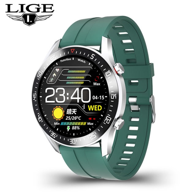 LIGE 2021 New Steel Band Digital Watch Men Sport Watches Electronic LED Male Wrist Watch For Men Clock Waterproof Bluetooth Hour