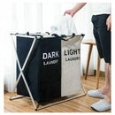 X-shape Collapsible Dirty Clothes Laundry Basket 2/3 section Foldable Organizer Dorm Laundry Hamper Sorter Washing Laundry Bag