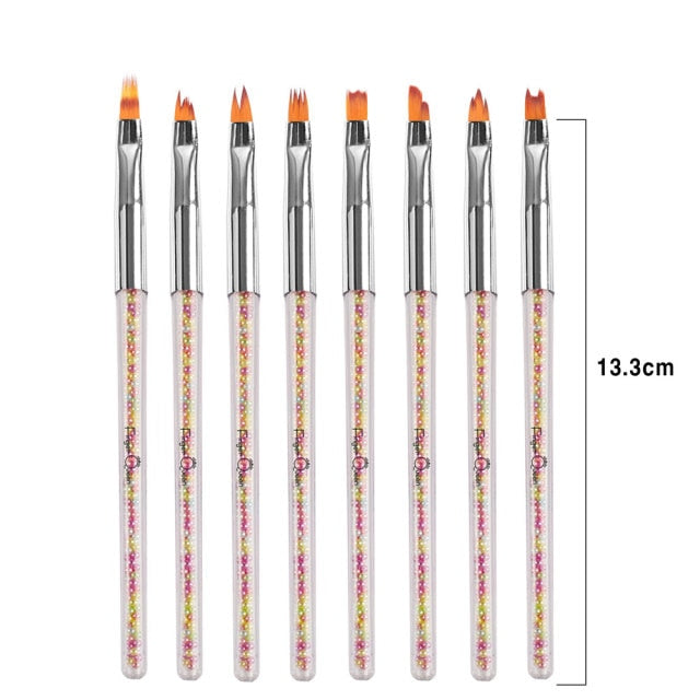 3/7pcs Nail Pen Brush 7 Different Sizes Nail Glue Phototherapy Pen Suitable for Professional Salon or Home Use Gel Nail Brush