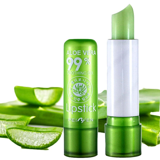 Aloe Vera Color Changing Lipstick Is Not Easy To Fade Lipstick Moisturizing Moisturizing Lasting Color and Moisturizing Lip Balm