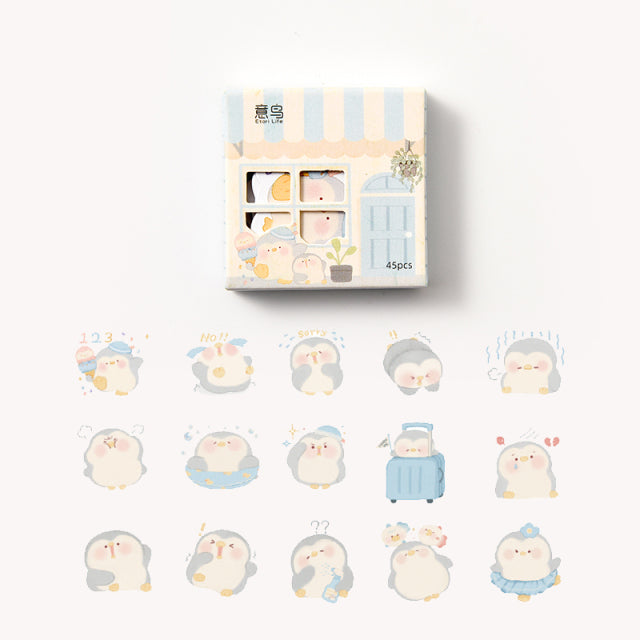 45Pcs/box Cute House Stickers Creative Special-shaped Cartoon Stickers Scrapbooking Dairy Stickers Decoration Diy Stationery