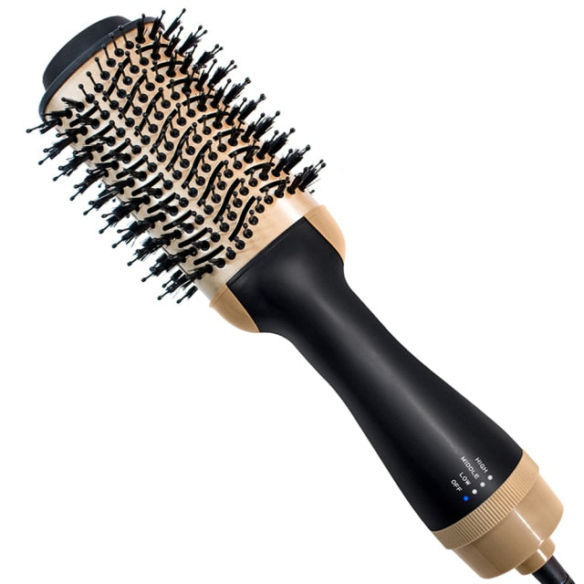 Professional 2 in 1 Multifunctional Hair Dryer Volumizer One Step Hair Drying Brush Electric Hot Air Brush Rotating Hairdryer