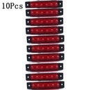 CARCTR 10Pcs/30Pcs Truck Trailer Side Marker Indicators light Car Signal Brake Rear Warning Tail Light LED 12V 24V Warning Lamp