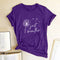 Dandelion Just Breathe Printed T-shirts Women Summer Shirts for Women Sleeve Graphic Tee Harajuku Crew Neck Camisetas Mujer
