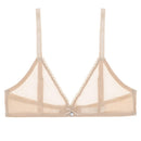 Women sexy underwear mesh See Through lingerie plus size Bra Black white Beige mint green lemon yellow women underwear CYHWR