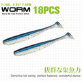 TSURINOYA NEW Fishing Lures T Tail Wrom 55mm 65mm 75mm 88mm Add Odor Attractant  Bass Artificial Soft Bait