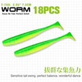 TSURINOYA NEW Fishing Lures T Tail Wrom 55mm 65mm 75mm 88mm Add Odor Attractant  Bass Artificial Soft Bait