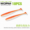 TSURINOYA NEW Fishing Lures T Tail Wrom 55mm 65mm 75mm 88mm Add Odor Attractant  Bass Artificial Soft Bait