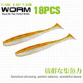 TSURINOYA NEW Fishing Lures T Tail Wrom 55mm 65mm 75mm 88mm Add Odor Attractant  Bass Artificial Soft Bait