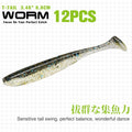 TSURINOYA NEW Fishing Lures T Tail Wrom 55mm 65mm 75mm 88mm Add Odor Attractant  Bass Artificial Soft Bait