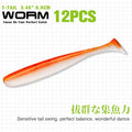 TSURINOYA NEW Fishing Lures T Tail Wrom 55mm 65mm 75mm 88mm Add Odor Attractant  Bass Artificial Soft Bait