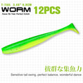TSURINOYA NEW Fishing Lures T Tail Wrom 55mm 65mm 75mm 88mm Add Odor Attractant  Bass Artificial Soft Bait