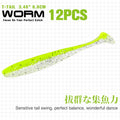 TSURINOYA NEW Fishing Lures T Tail Wrom 55mm 65mm 75mm 88mm Add Odor Attractant  Bass Artificial Soft Bait